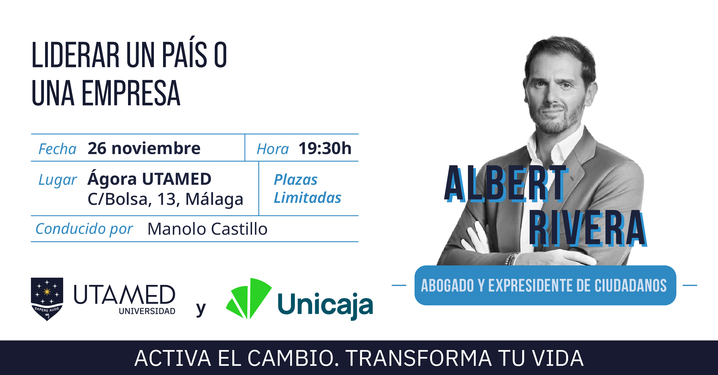Albert Rivera en Ágora UTAMED Universidad