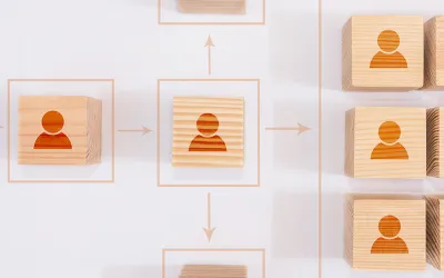 Representación de la estructura organizativa de una empresa