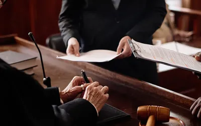 Procurador durante un proceso judicial