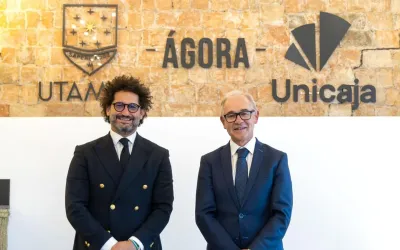 Paco Ávila presidente de UTAMED e Isidro Rubiales CEO de Unicaja