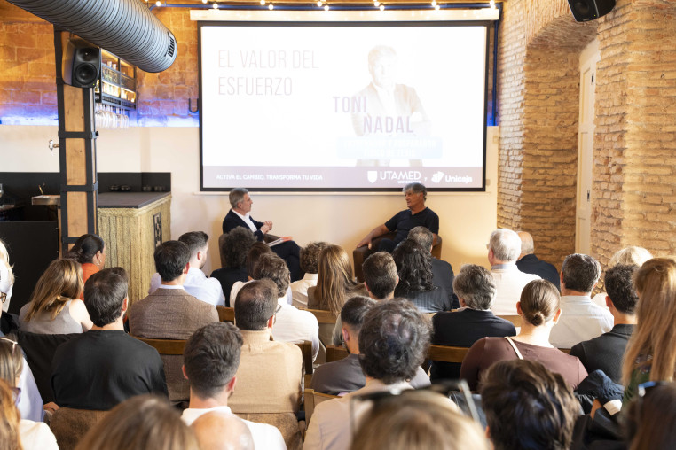 Toni Nadal durante el evento celebrado en Ágora UTAMED