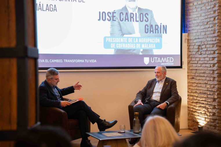 José Garín hablando de la Semana Santa en Málaga en Ágora UTAMED