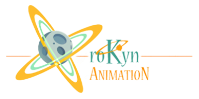 Logo roKyn Animation, empresa de prácticas del Grado en Diseño Gráfico