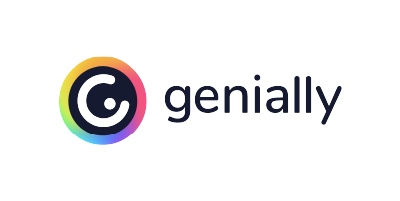 Logo de Genially, empresa colaboradora del Máster de Profesorado