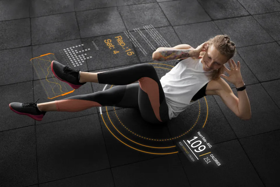 Chica haciendo ejercicio con datos con el Máster en Big Data e IA en el Deporte