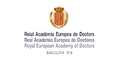 Logo de la Real academia europea de doctores, empresa que colabora en el grado en Nutrición Humana y Dietética